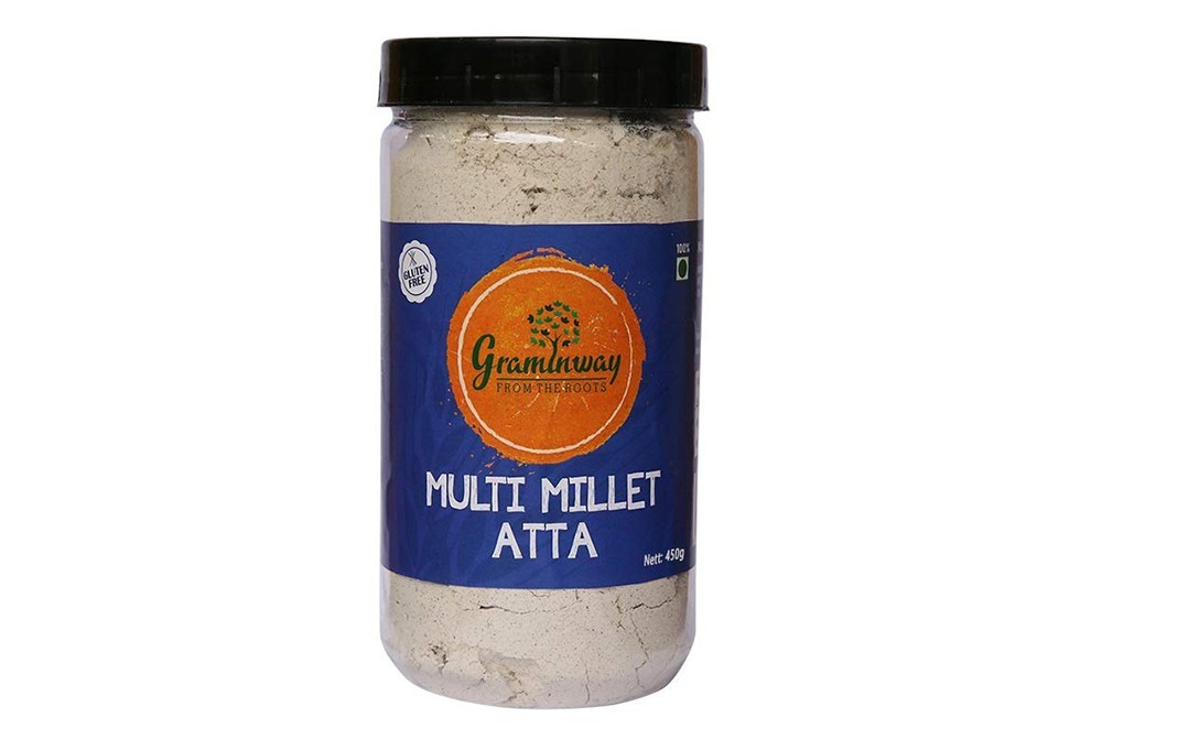Graminway Multi Millet Atta    Plastic Jar  450 grams